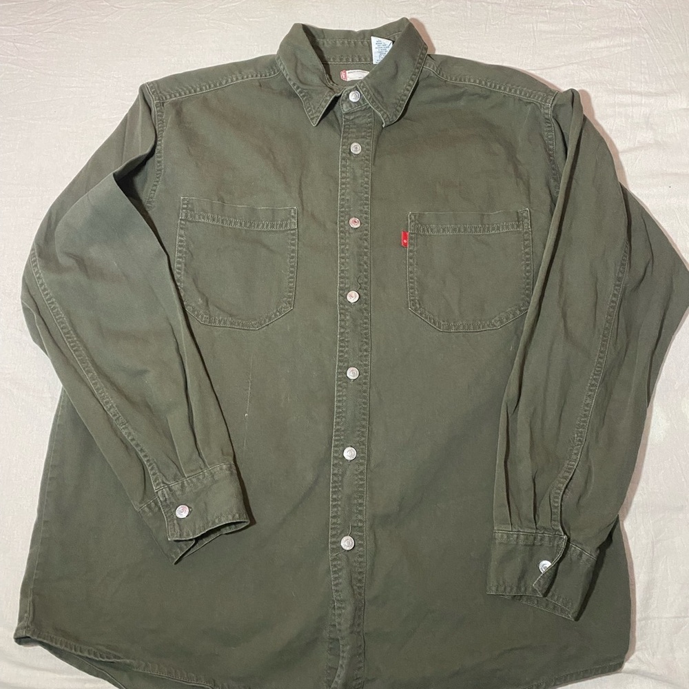Levi's Olive Casual Button-Down Shirt
